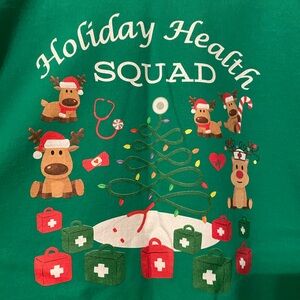 Gildan Green Holiday Health Squad sweatshirt